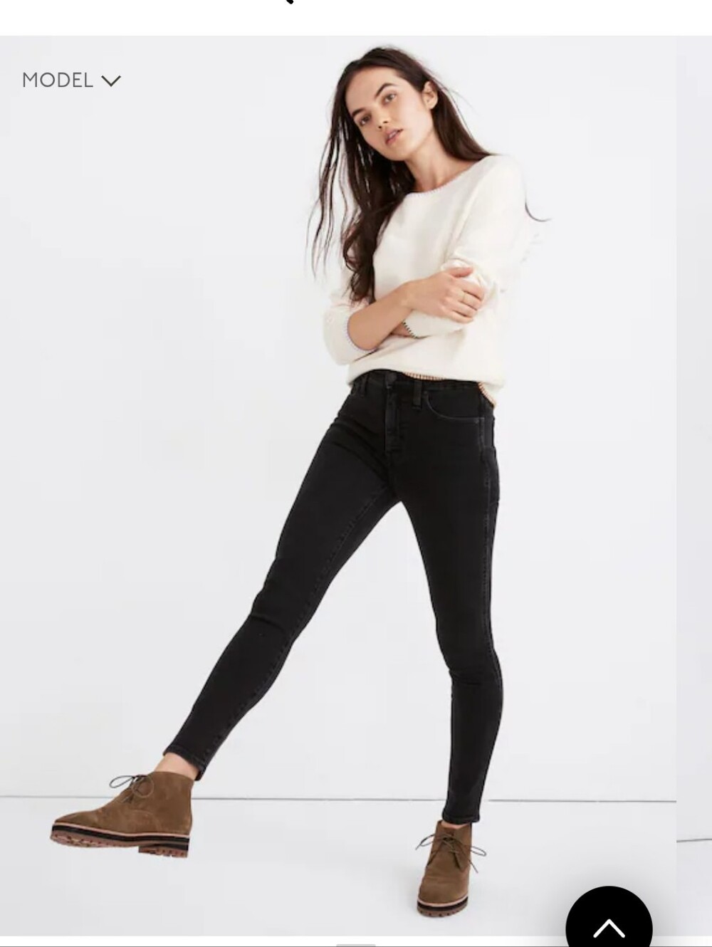 Madewell 10" High-Rise Skinny Jeans Starkey Wash Faded Black